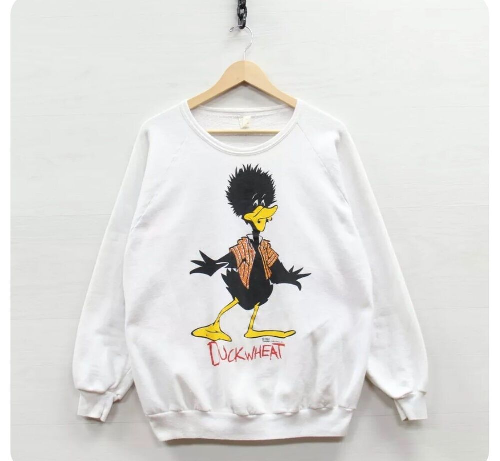 Vintage 80s Duckwheat buckwheat little rascals tv graphic sweatshirt